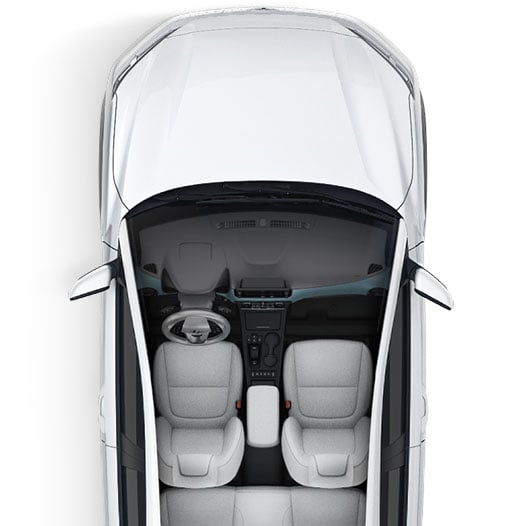Top view car interior
